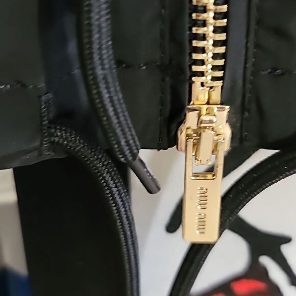 Miu Miu Technical Fabric Black  Sleeveless Vest/Dress with Gold Zipper Detail. - Picture 7 of 16